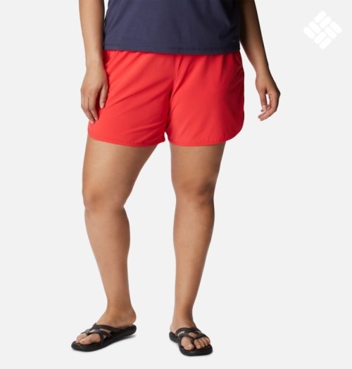 Women's Columbia Bogata Bay Stretch Shorts Red | Plus Size CA-N63AC